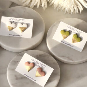 Náušnice GOLDEN srdce I