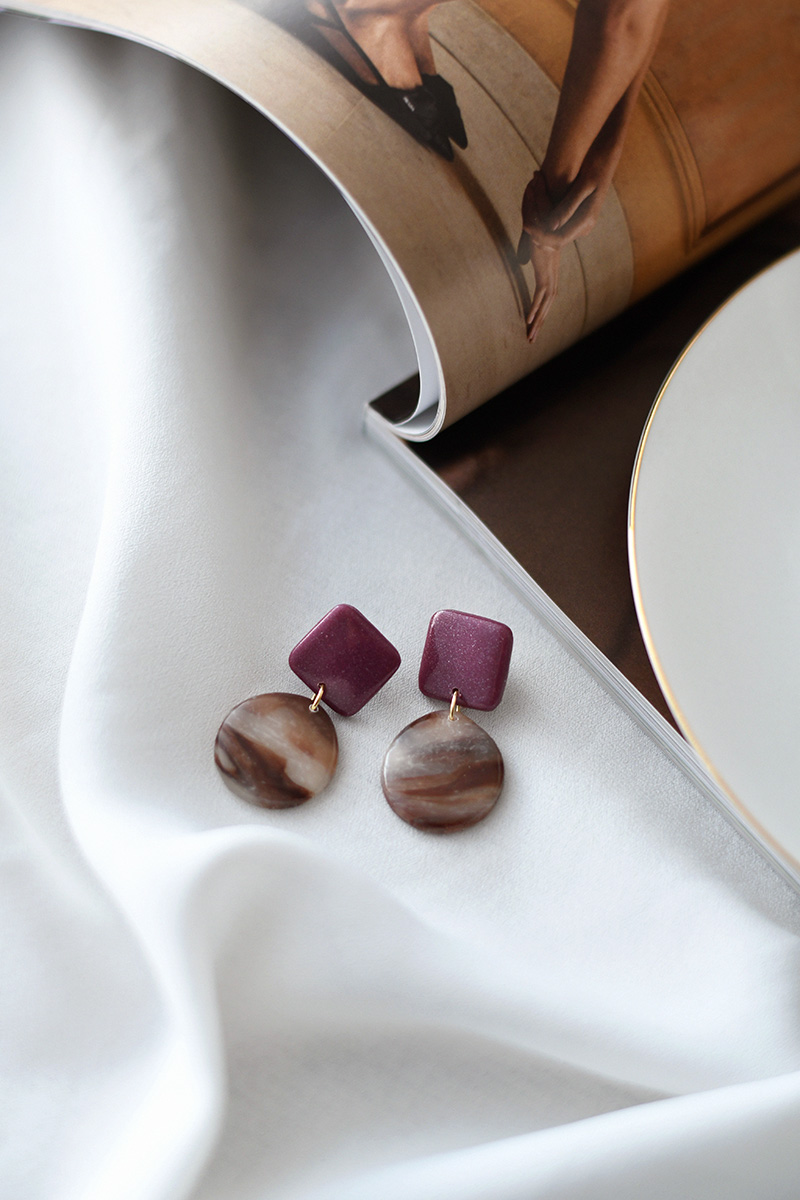 Náušnice BURGUNDY II