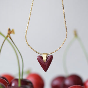 Náhrdelník HEART BURGUNDY